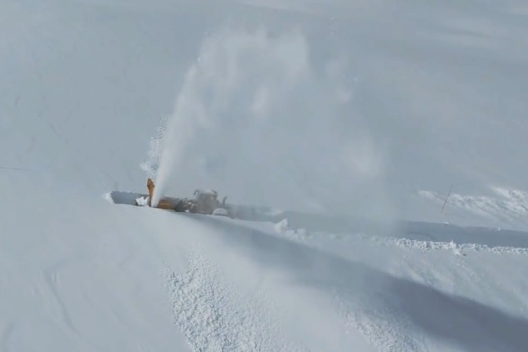 Deep snow road clearing Highways Today