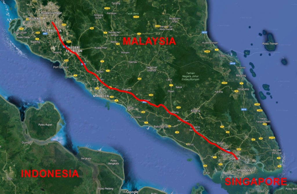 Malaysia Rail Project Map