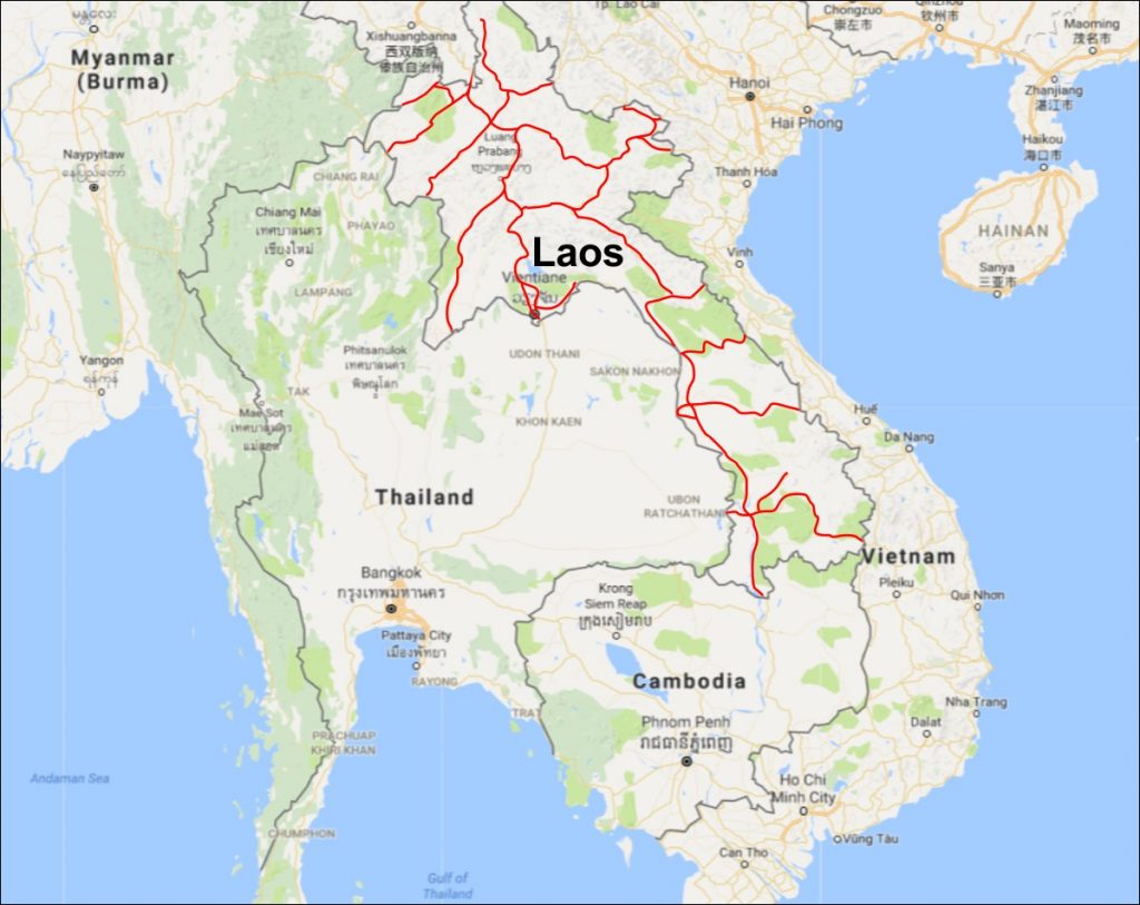 Lao PDR Map
