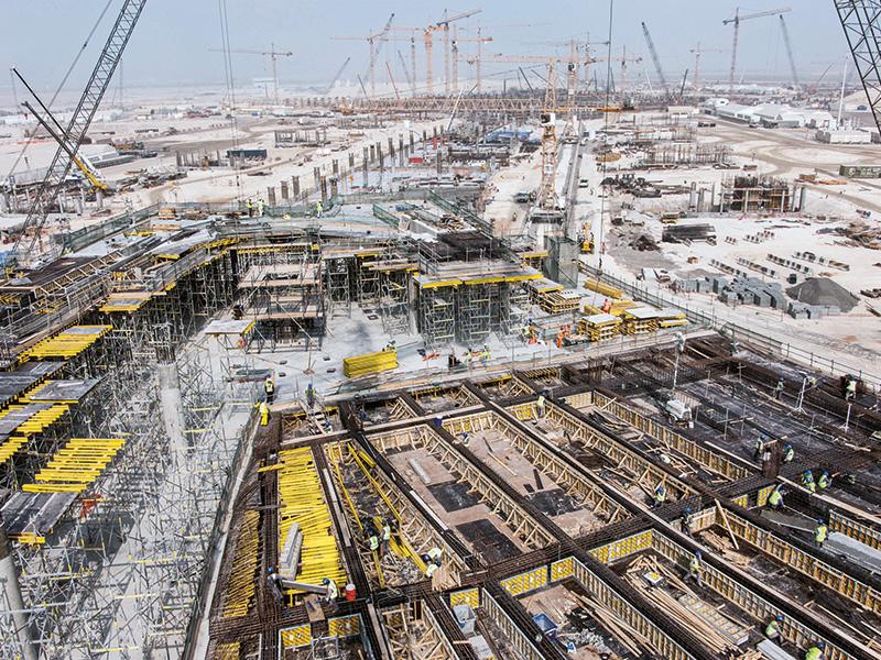 The Midfield Terminal Complex at Abu Dhabi International Airport is currently one of the most impressive construction projects in the Emirate. Photo by Doka