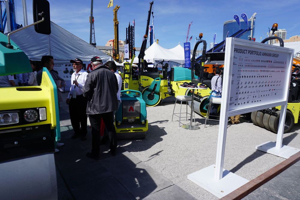 Ammann rollers displayed at ConExpo 2017