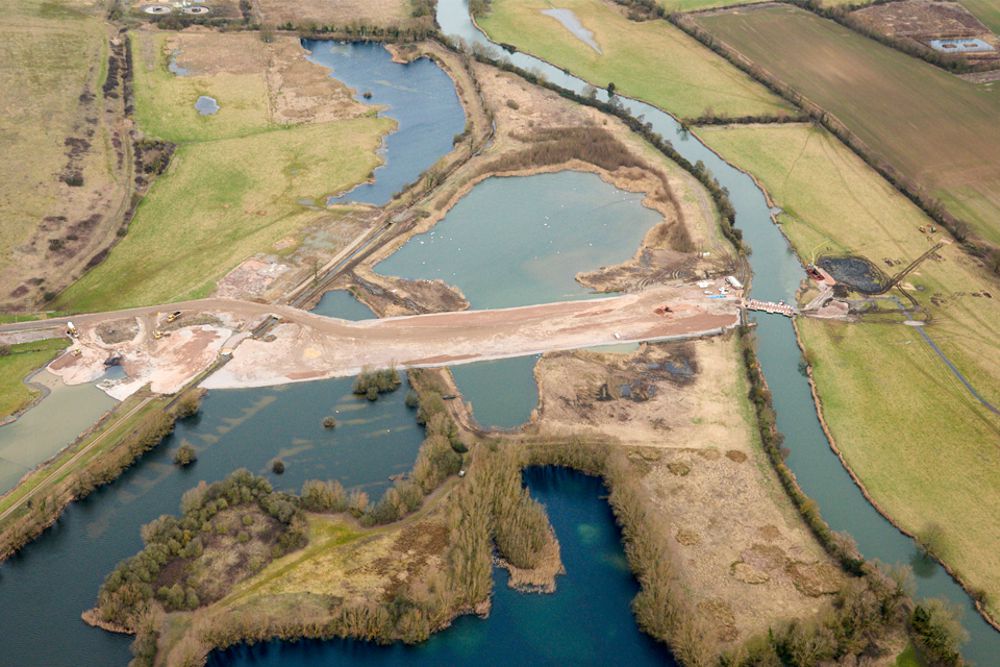 progress on the A14 Cambridge to Huntingdon scheme - River Great Ouse crossing taking shape