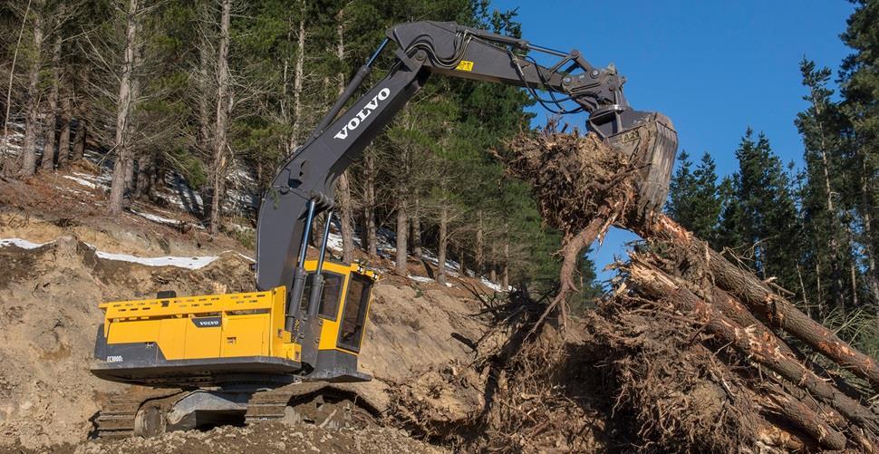 The Volvo EC300DL is proving to be the New Zealand lumberjack’s best friend.