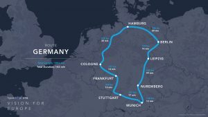 Hyperloop One route Germany