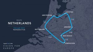 Hyperloop One route Netherlands