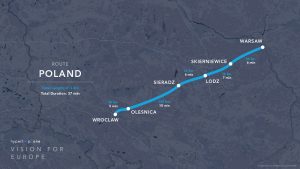 Hyperloop One route Poland