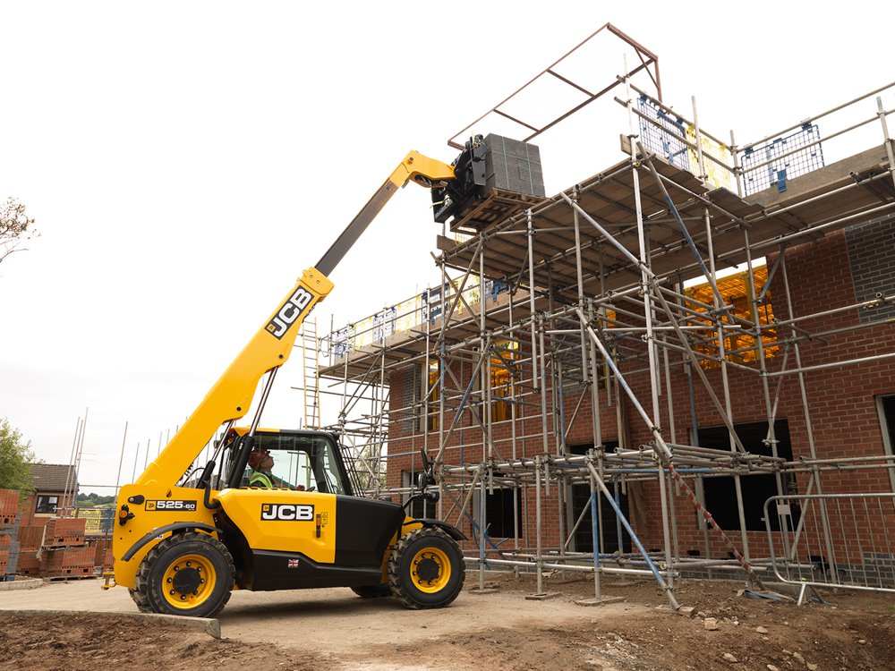JCB has launched this new telescopic handler this year, a machine which can reach to a height of 18 metres. New JCB products like this are helping meet the needs of a buoyant UK market, where housebuilding is driving demand for equipment, particularly telescopic handlers.