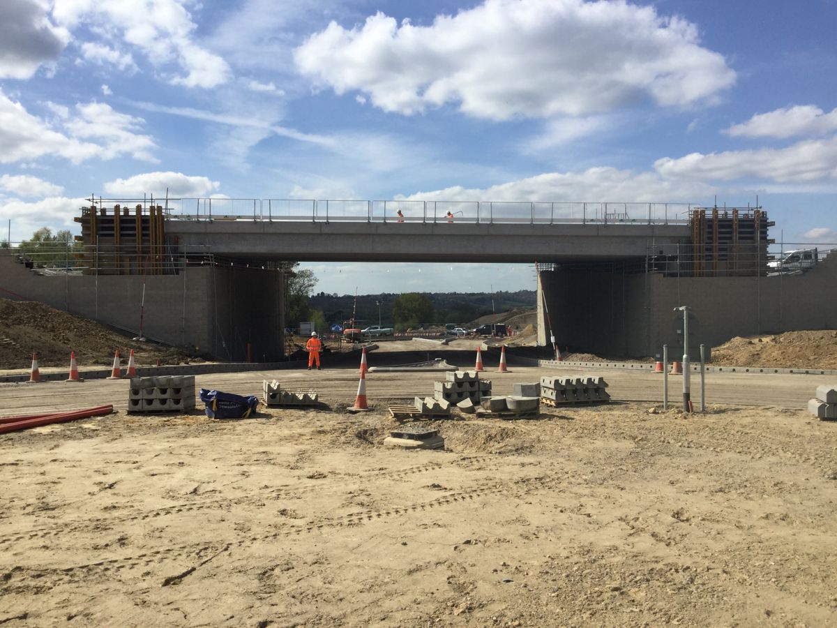 The new flyover at the Longfield Road junction will remove the need for drivers continuing on the A21 to stop at the old Longfield roundabout