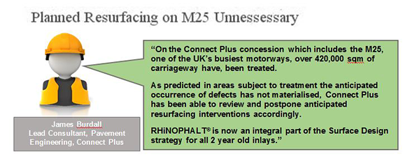 RHiNOPHALT is an integral part of the M25 strategy