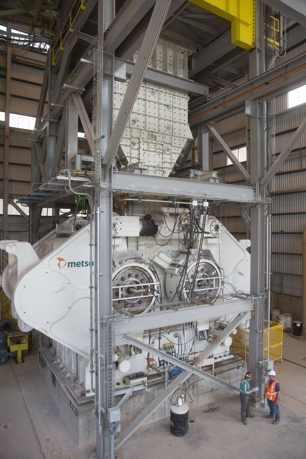 Metso's HRCTM3000 high-pressure grinding roll is the largest unit of its kind.