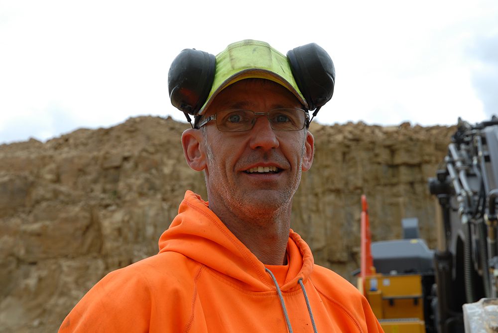 Quarry Manager and machine operator at Darney Quarry, Martin Brachtvogel