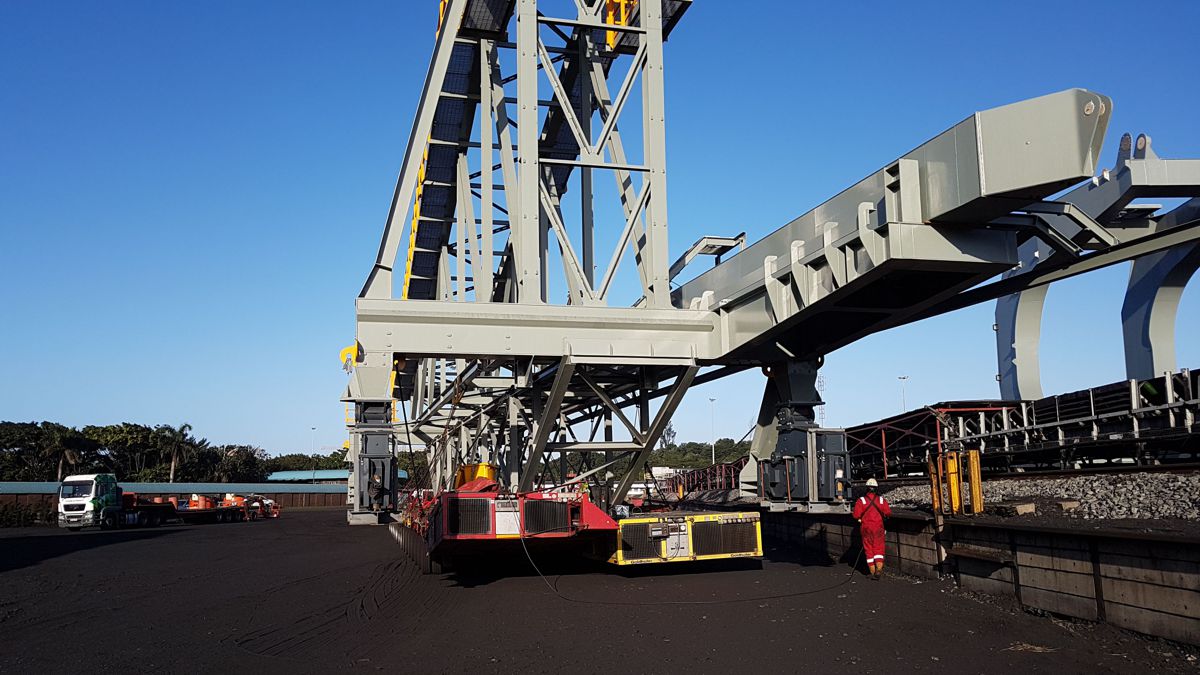 ALE transporting one of the components inside Richards Bay Coal Terminal, South Africa.