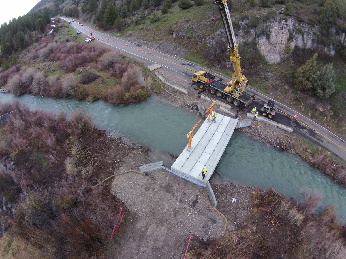 Special Post Tensioned Bridge Slabs Produced for Pine Basin Bridge Replacement
