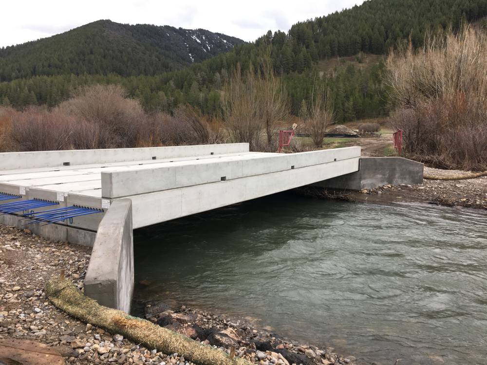 Special Post Tensioned Bridge Slabs Produced for Pine Basin Bridge Replacement