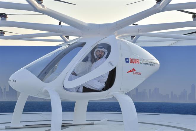 UAE embraces the future with the world’s first concept flight of the Autonomous Air Taxi (Volocopter)