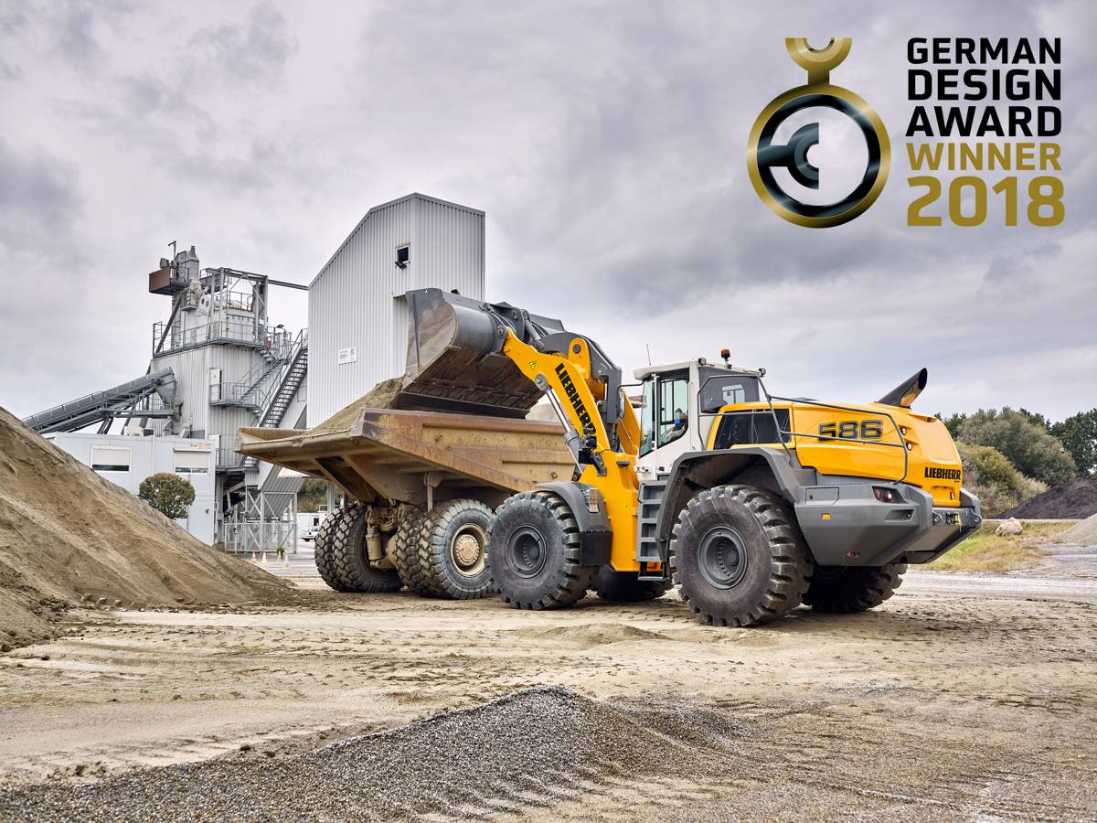 Liebherr-german-design-award-for-xpower-wheel-loader.jpg Clever and functional design: XPower large wheel loaders win the 2018 German Design Award.