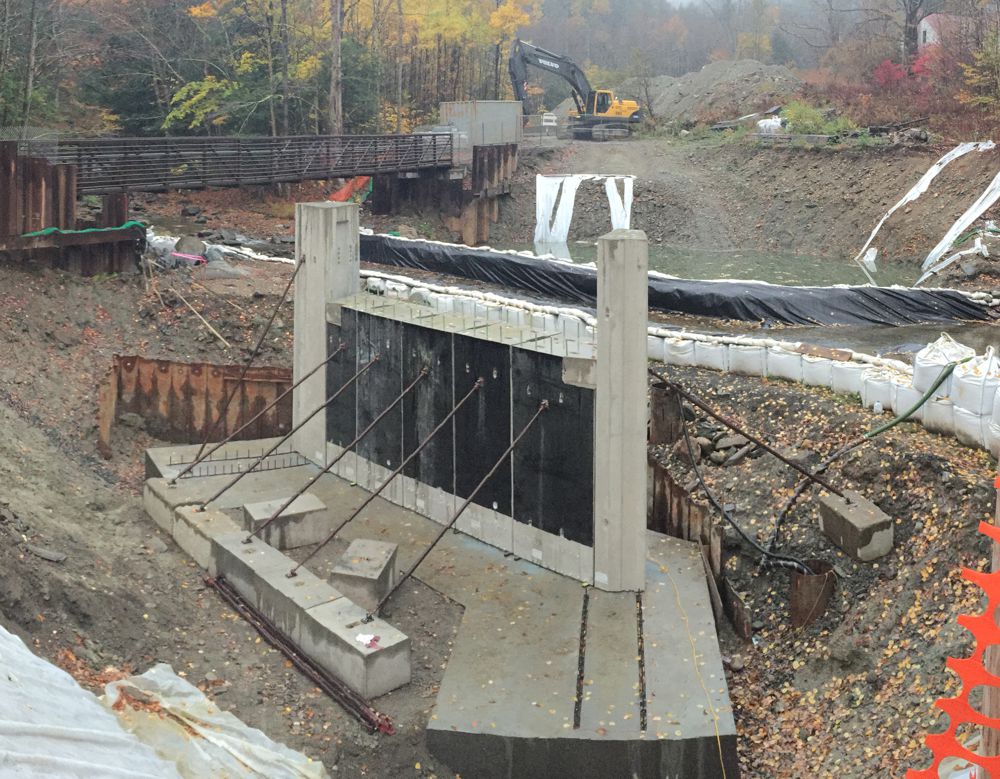 Mass DOT Replaces Savoy Road Bridge over the Chickley River Using Accelerated Bridge Construction. Bridge substructure is composed of all precast concrete bridge components for fast-track construction