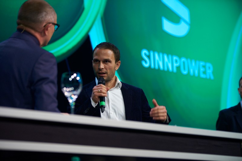 Dr.-Ing. Philipp Sinn representing his company at Next Economy Awards 2015