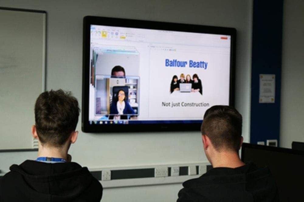 Bolton Sixth Form students engaged in Balfour Beatty presentation