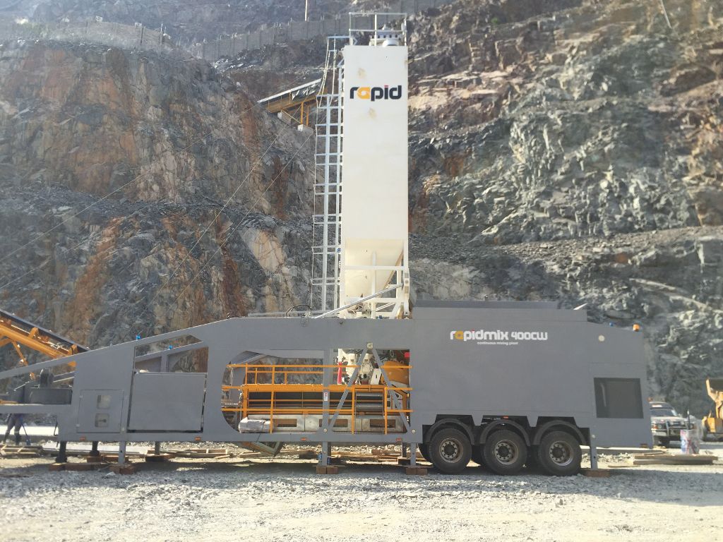 Rapid International has recently supplied Kasco Construction Ltd (Mwanza, Tanzania) with a new Rapidmix mobile continuous concrete mixing plant for production of mine backfill within a mine in the North Mara region of Tanzania.