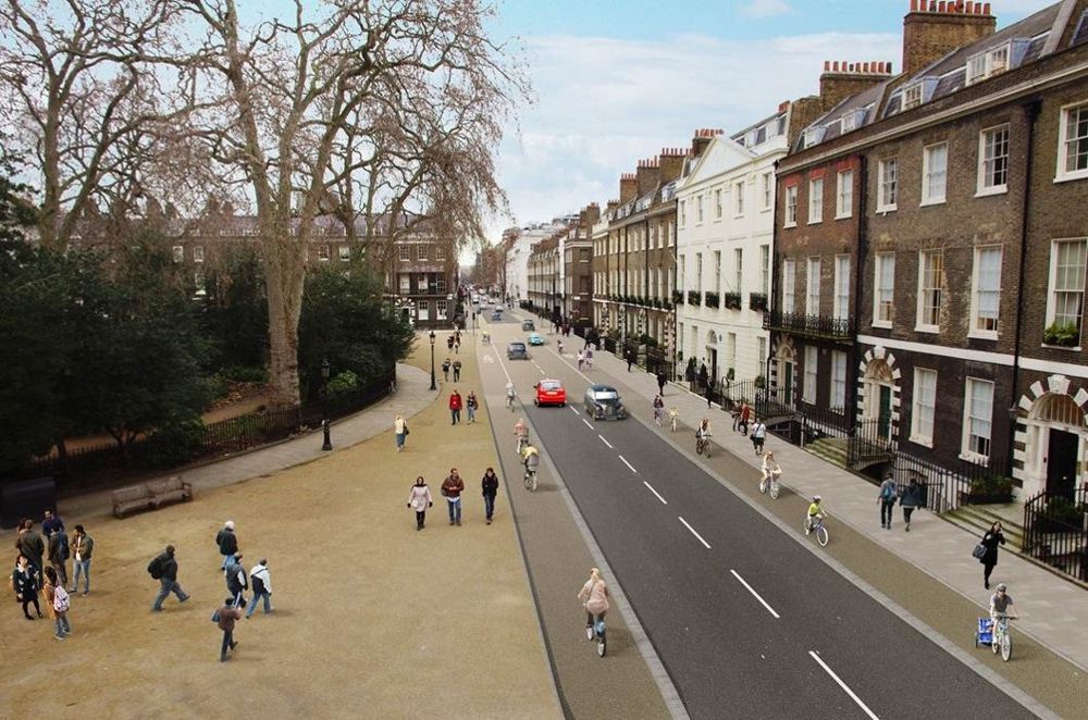 West End Project Gower Street artists impression. Image by Camden Council