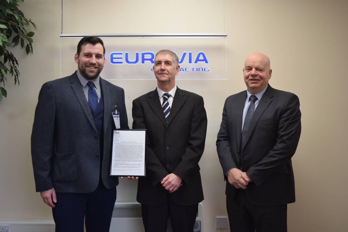 Eurovia UK and Ringway Jacobs first business to achieve new safety standard ISO 45001