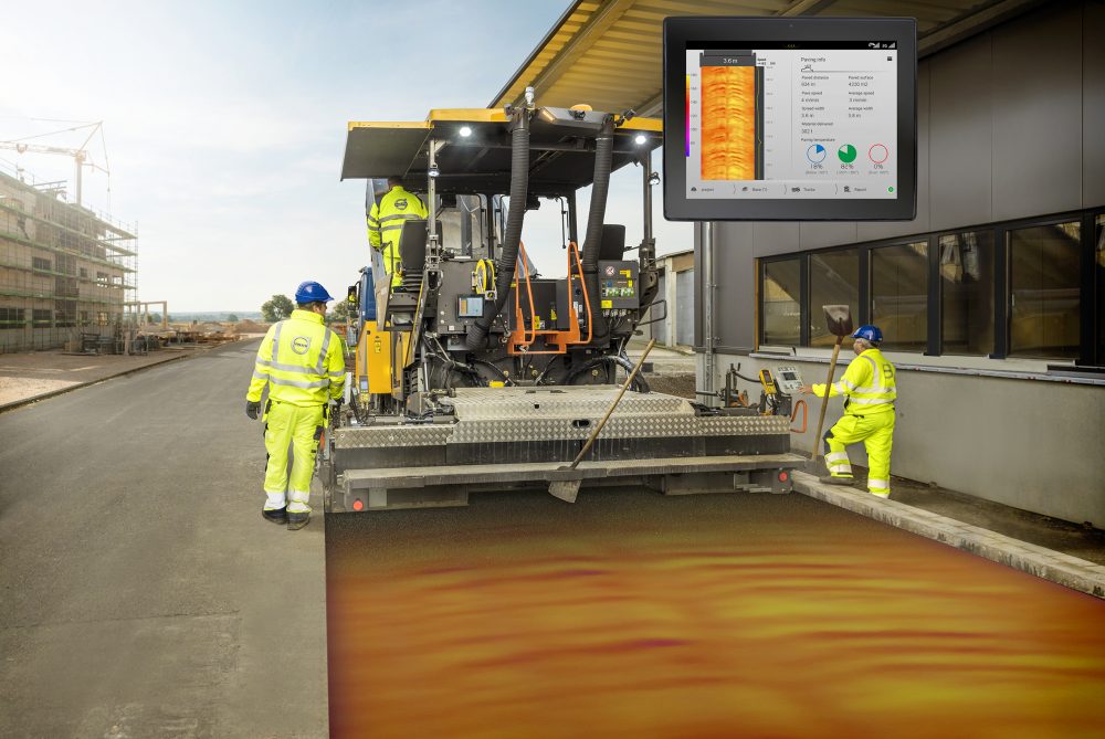Deliver a high quality mat surface that ensures high compact-ability and durability for the long road ahead. Thermal Profiling monitors the paved asphalt and detects temperature variations, helping you to ensure laid material is consistent throughout. By proactively evaluating the asphalt mix quality, you can swiftly correct inferior mixes.