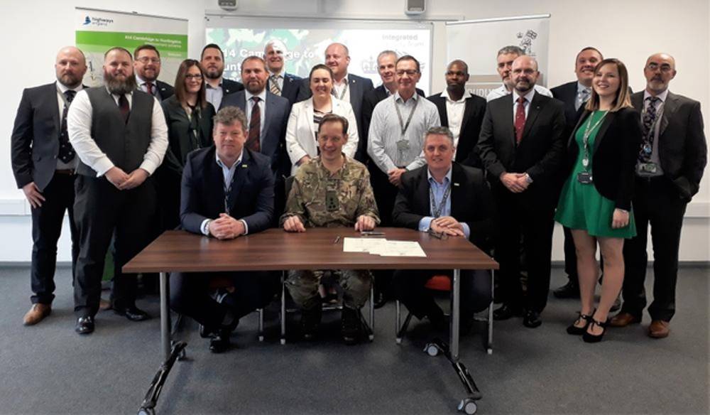 The A14 Integrated Delivery Team pledges its commitment to the Armed Forces Covenant alongside Brigadier Gerhard Wheeler CBE