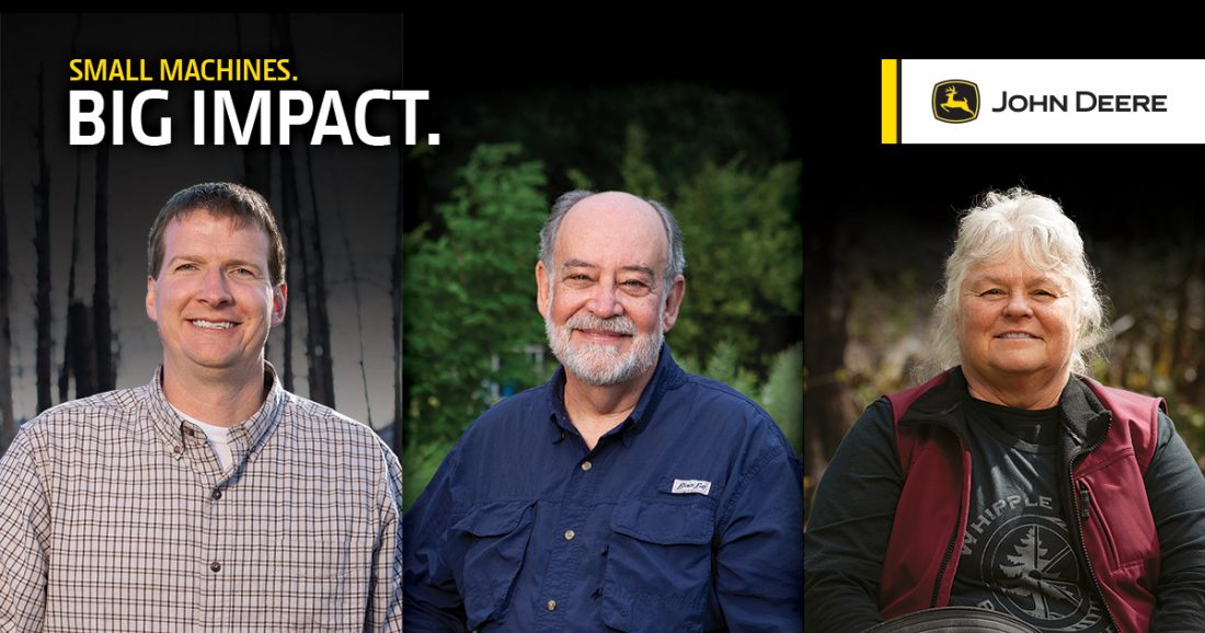 John Deere is announcing the three finalists of its second annual Small Machines. Big Impact. contest. Voting is now available online on Deere.com/Impact – and new this year, via text – through June 24.