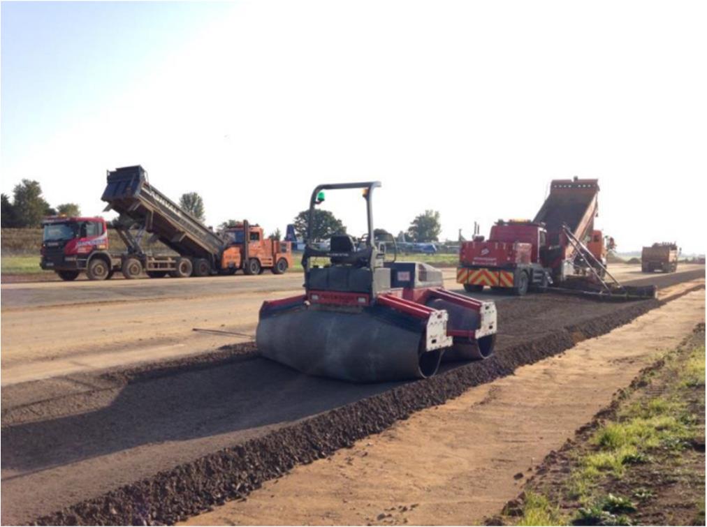Swale construction improves 250% using Sidewinder Offset Paver trial