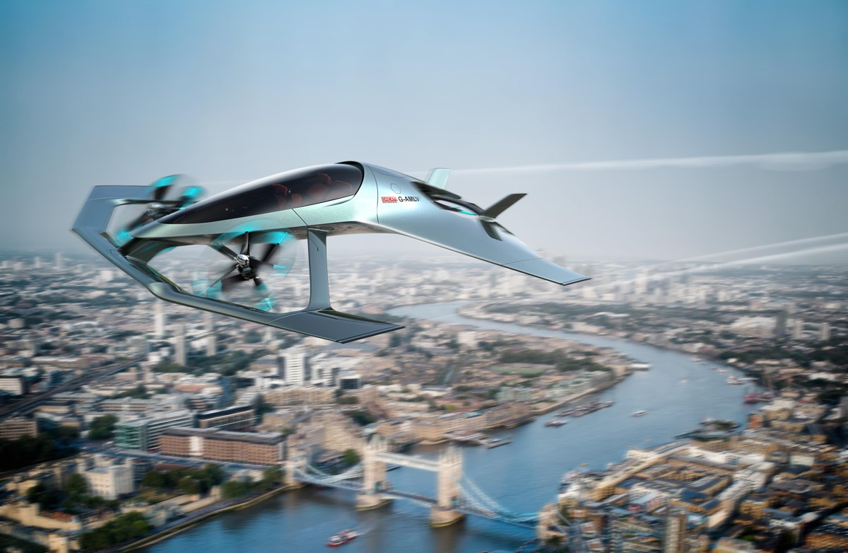 Aston Martin introduces flying car concept at Farnborough