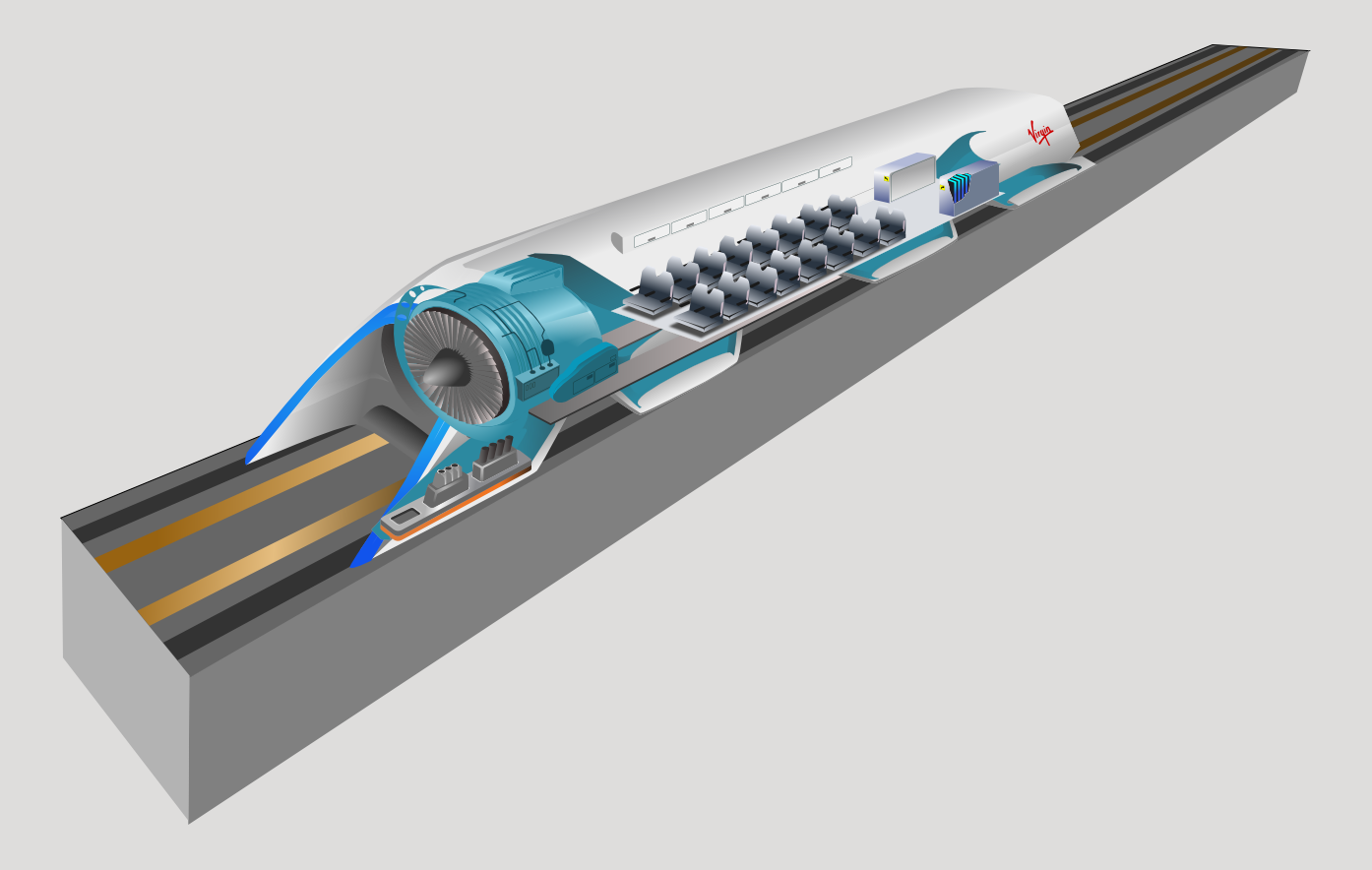 Hyperloop cutaway