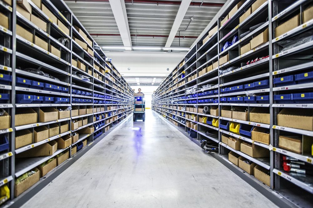 The EMEA warehouse of spare parts in Ghent, Belgium