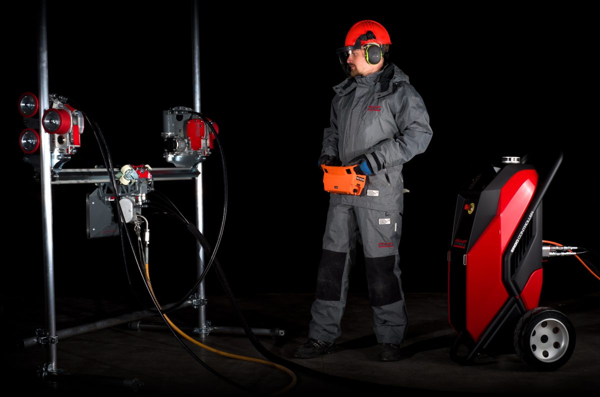 Aquajet Systems introduces the Ergo System, a compact hydrodemolition machine designed for easy use in tight spaces.