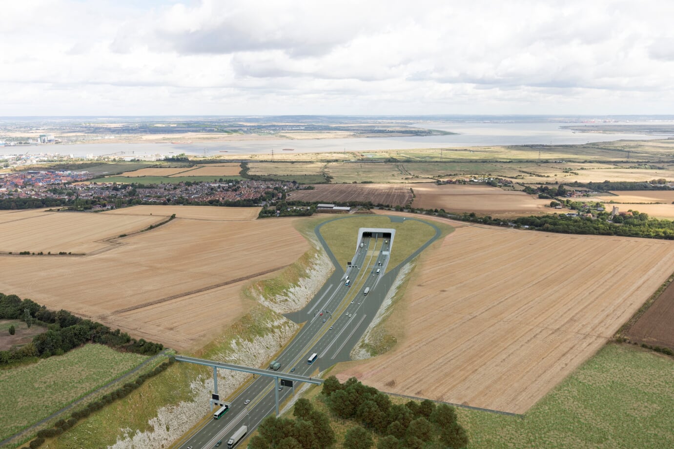 How the southern portal of the Lower Thames Crossing, in Kent, will look