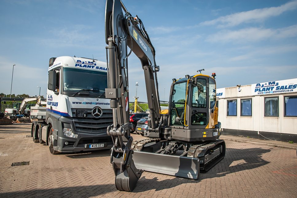Portsmouth based AJ and MJ Plant Sales goes all out for Volvo Excavators