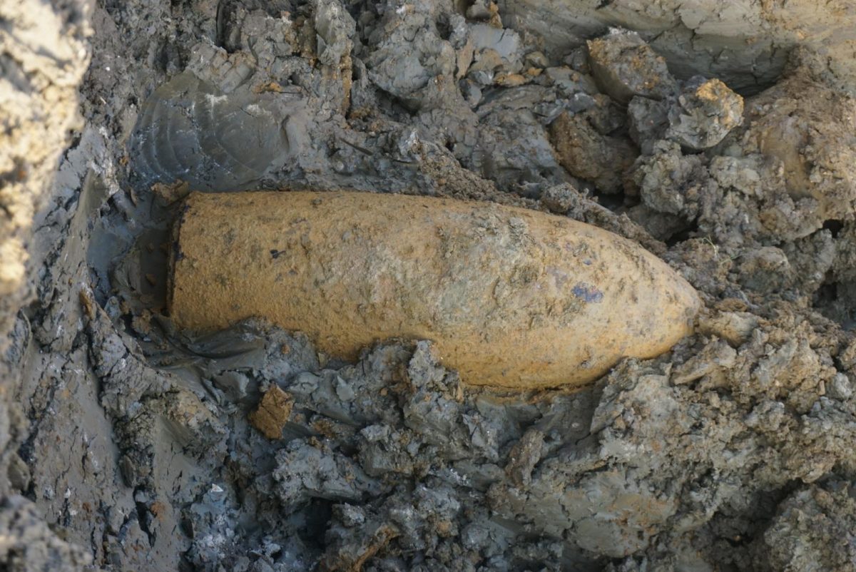 An example of what a typical unexploded bomb would have looked like