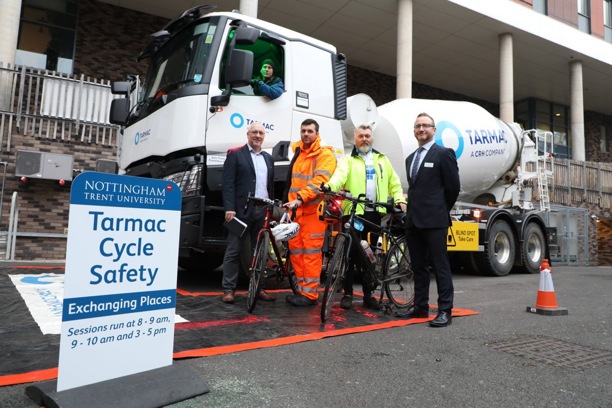 Tarmac and Nottingham Trent University get in gear for cycle safety