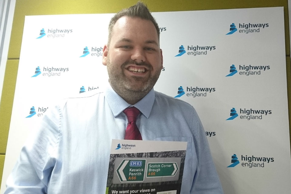 Highways England's A66 Northern Trans-Pennine route project manager Matt Townsend