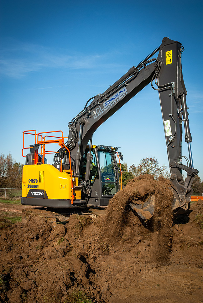 BCL Groundworks in Somerset switch to VolvoCE reduced swing excavators