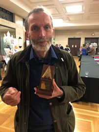 Dr Steve Sherlock with the award