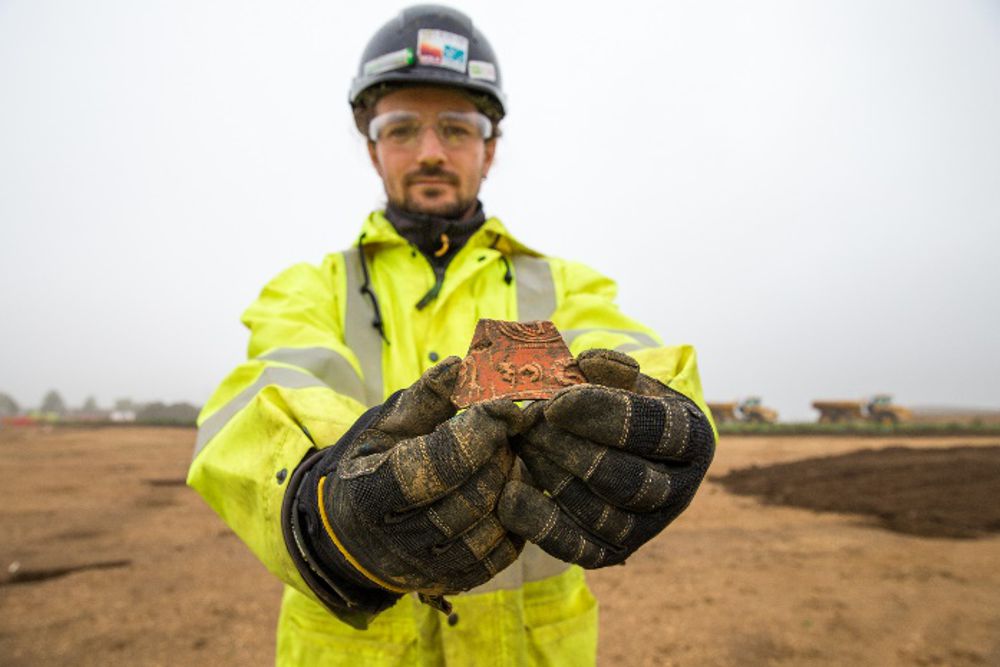 Ssome six tonnes of pottery have been found while working on the A14, including fragments of imported vessels from southern France